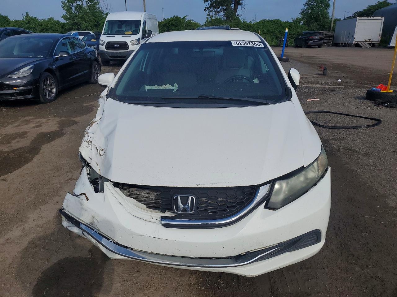 2015 Honda Civic Lx White vin: 2HGFB2F49FH018996