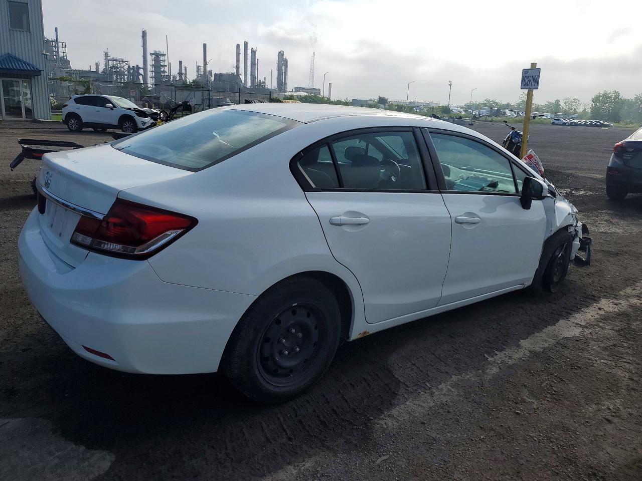 2015 Honda Civic Lx White vin: 2HGFB2F49FH018996
