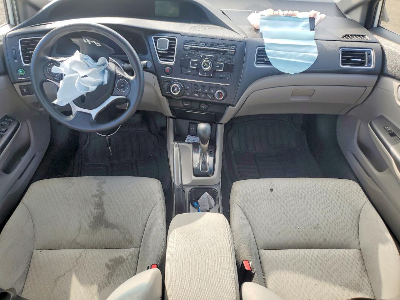 2015 Honda Civic Lx White vin: 2HGFB2F49FH018996