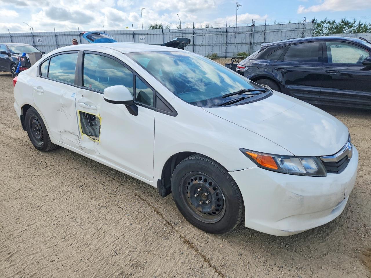 2012 Honda Civic Lx Белый vin: 2HGFB2F4XCH059410
