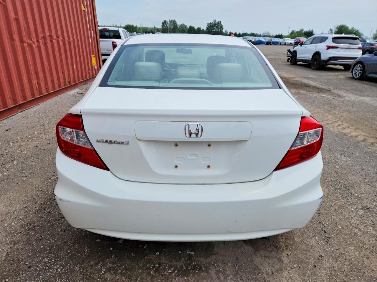 2012 Honda Civic Lx White vin: 2HGFB2F4XCH060850