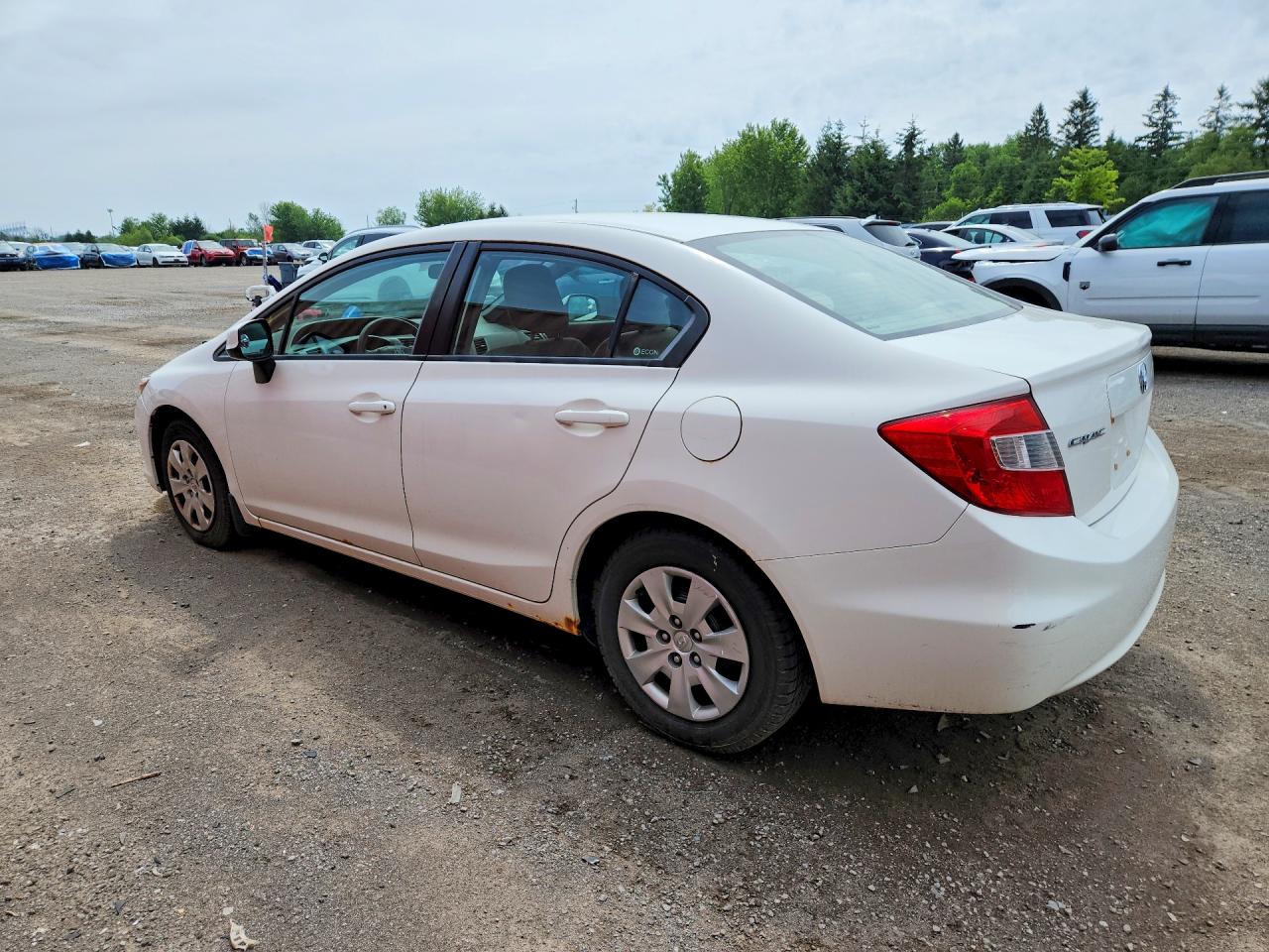 2012 Honda Civic Lx White vin: 2HGFB2F4XCH060850