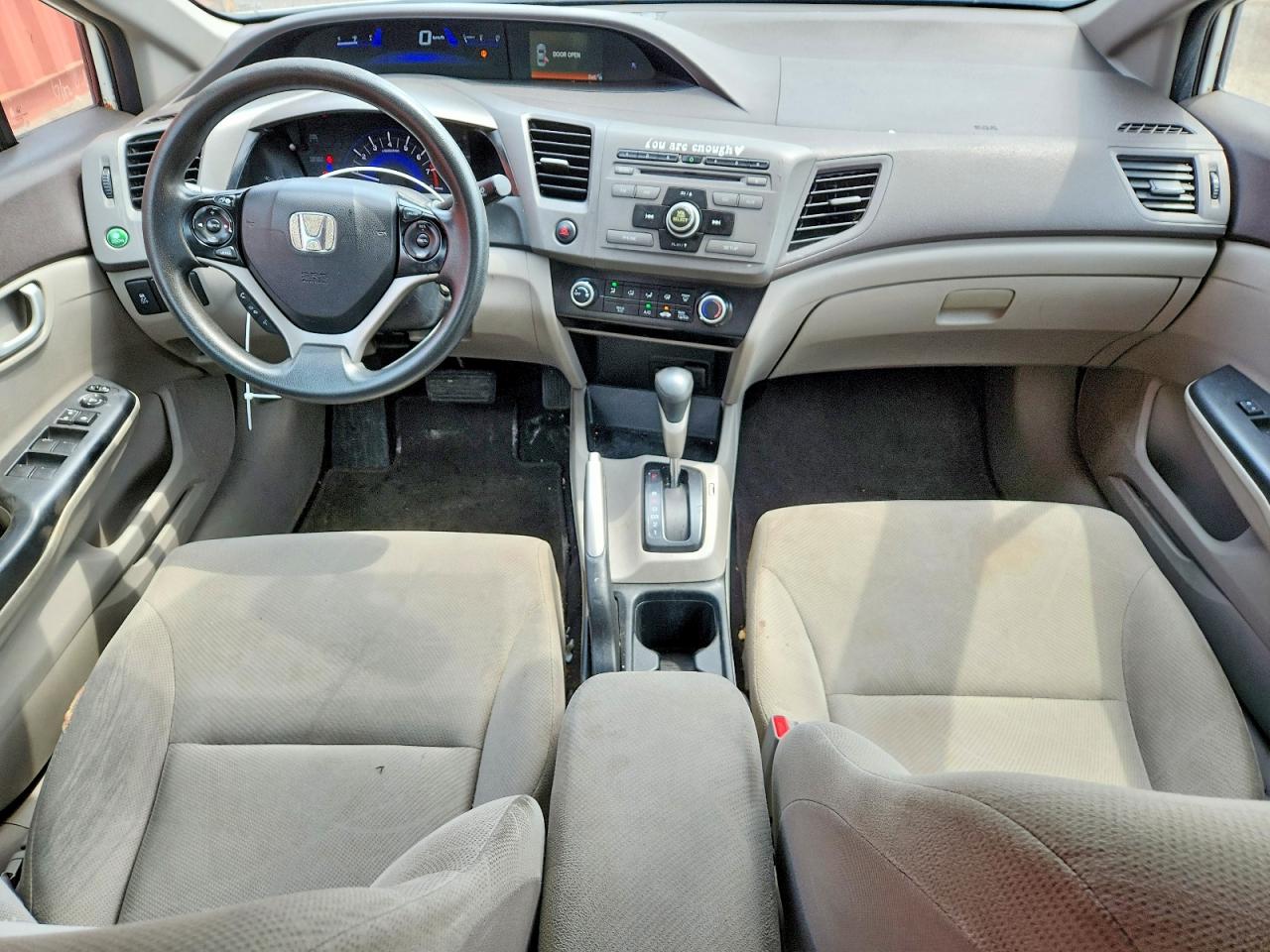 2012 Honda Civic Lx White vin: 2HGFB2F4XCH060850
