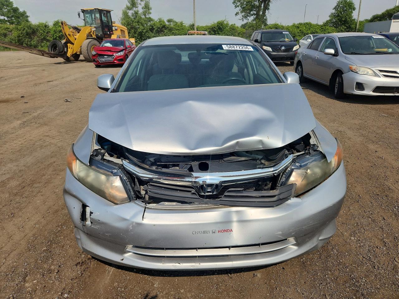 2012 Honda Civic Lx Silver vin: 2HGFB2F4XCH119329