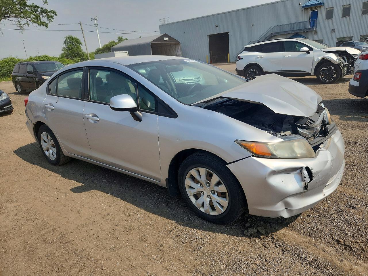 2012 Honda Civic Lx Silver vin: 2HGFB2F4XCH119329