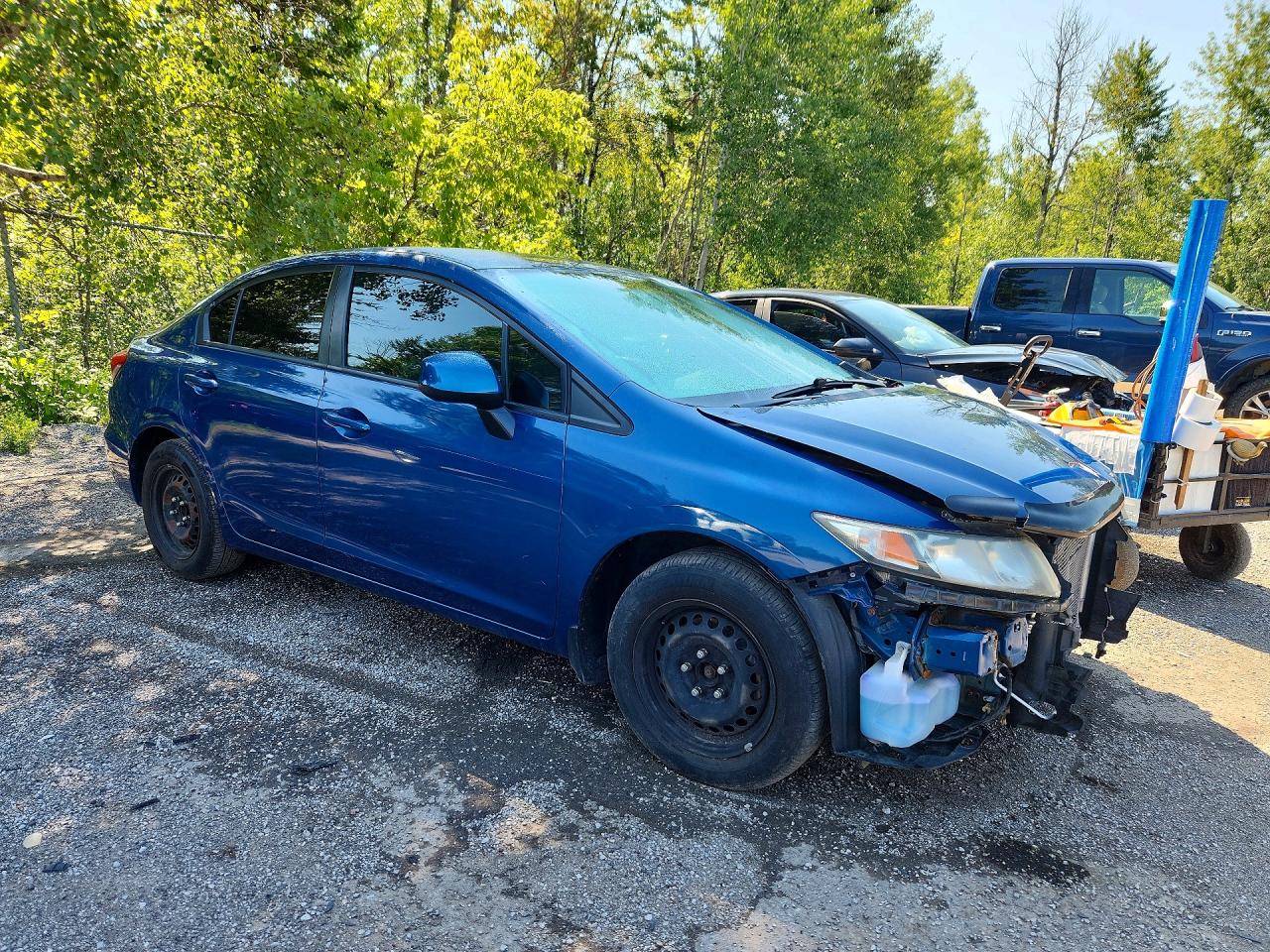 2013 Honda Civic Lx Blue vin: 2HGFB2F4XDH004909