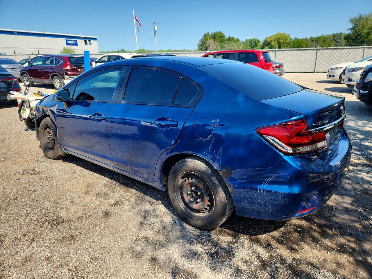 2013 Honda Civic Lx Blue vin: 2HGFB2F4XDH004909