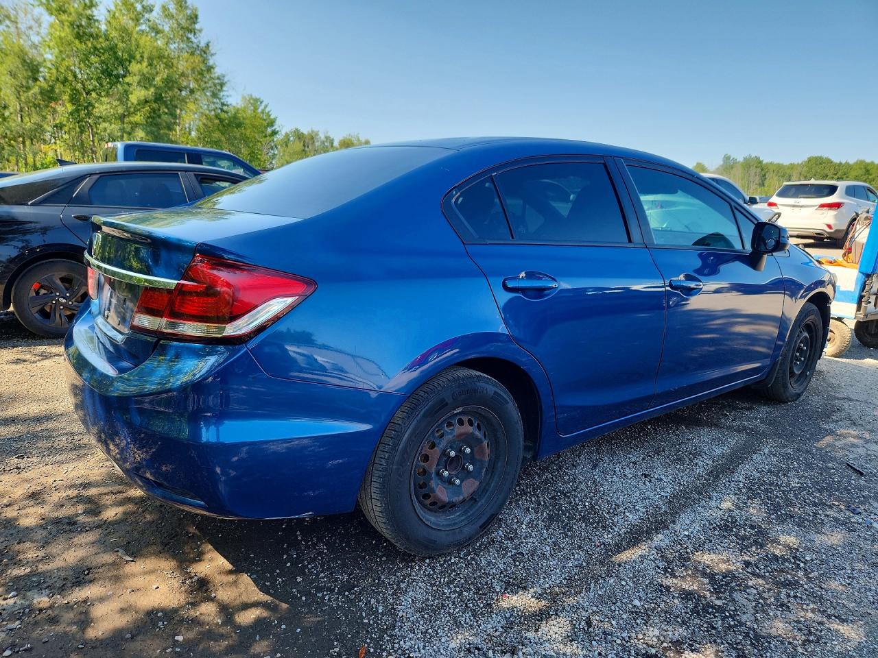2013 Honda Civic Lx Blue vin: 2HGFB2F4XDH004909