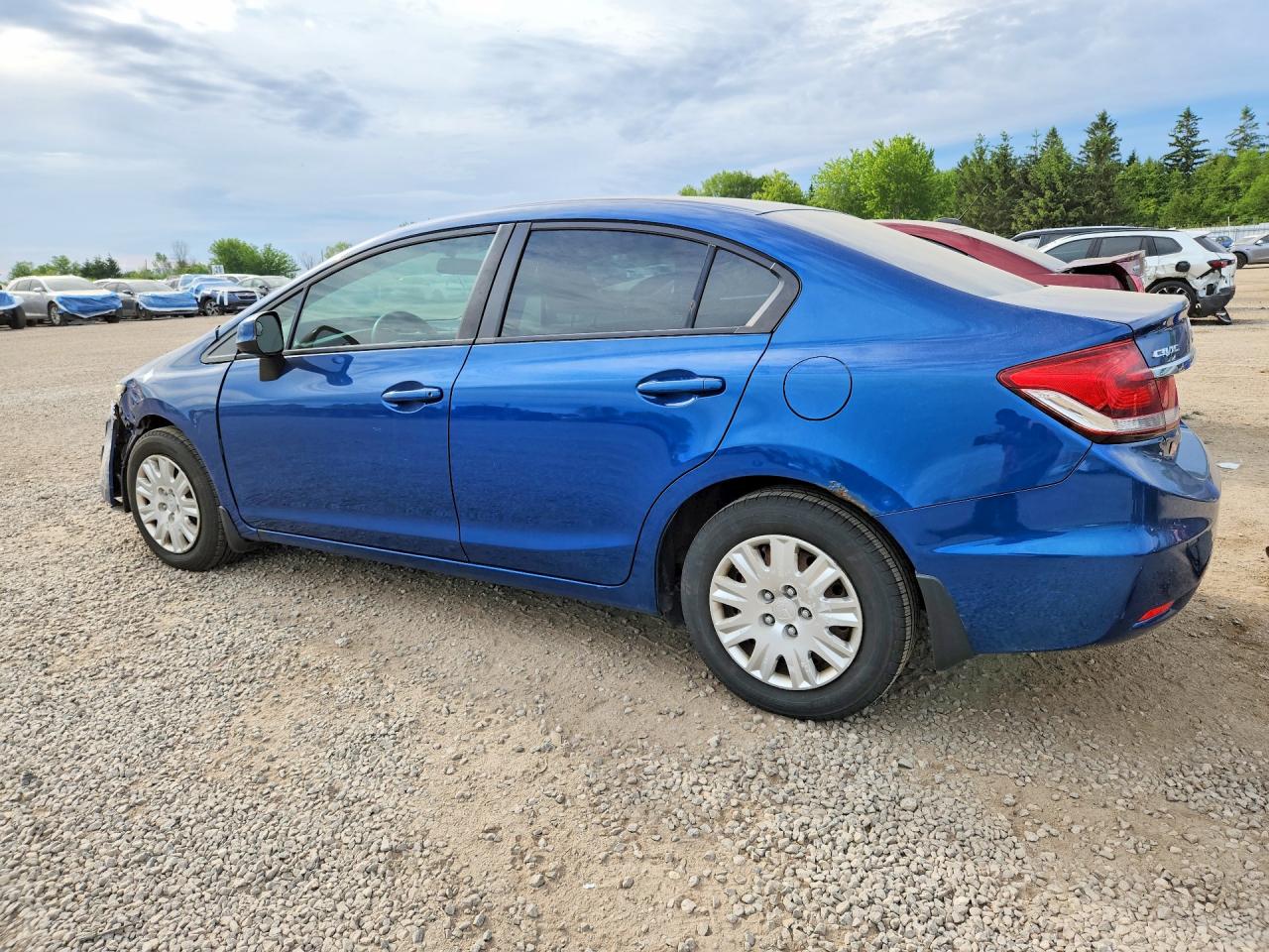 2013 Honda Civic Lx Blue vin: 2HGFB2F4XDH043404
