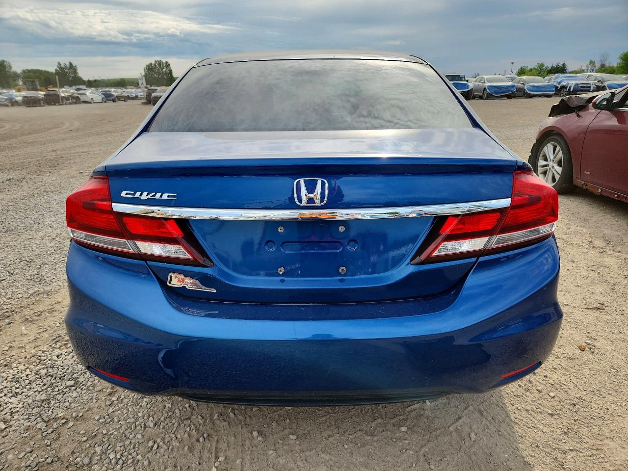 2013 Honda Civic Lx Blue vin: 2HGFB2F4XDH043404