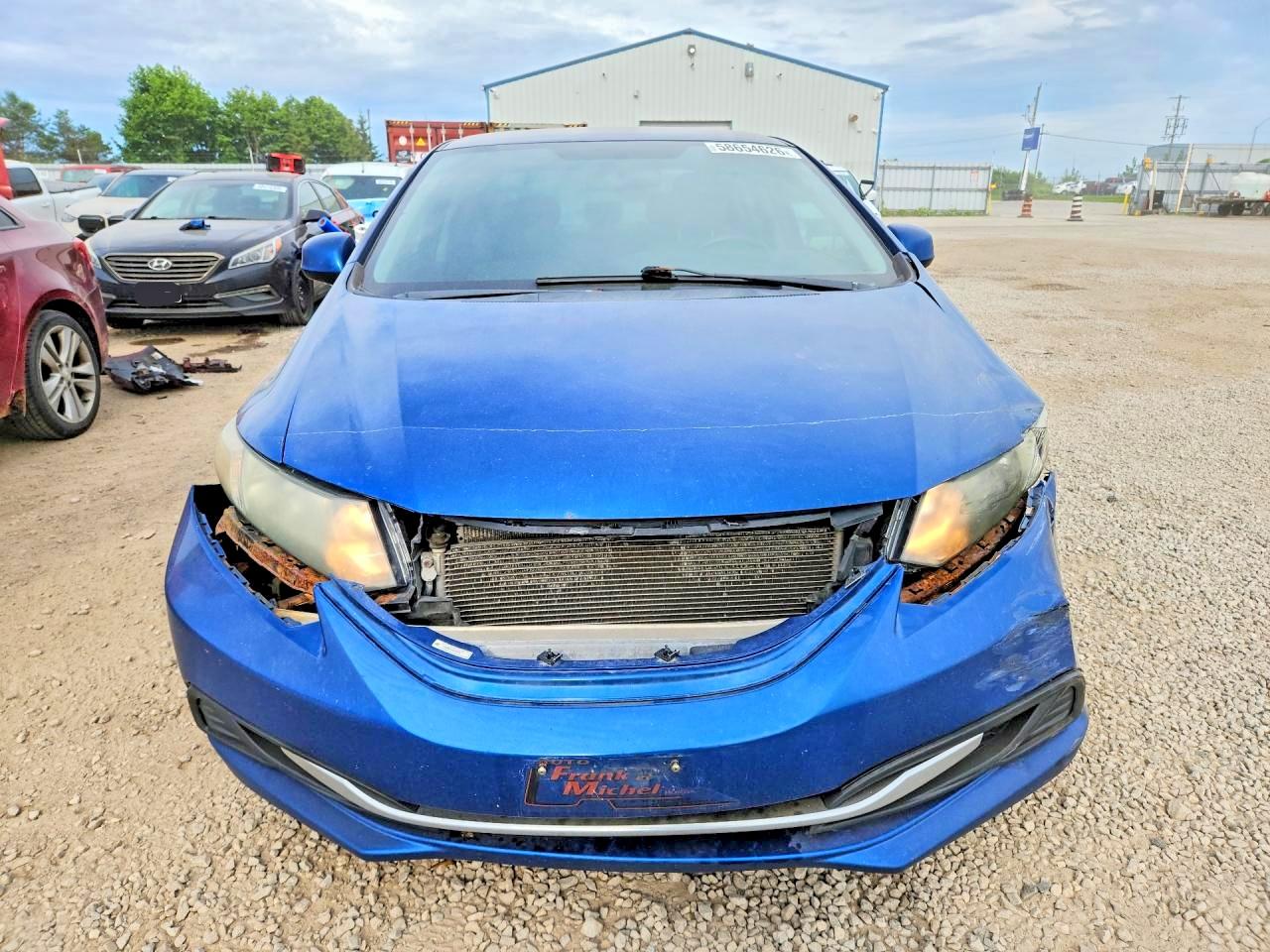 2013 Honda Civic Lx Blue vin: 2HGFB2F4XDH043404