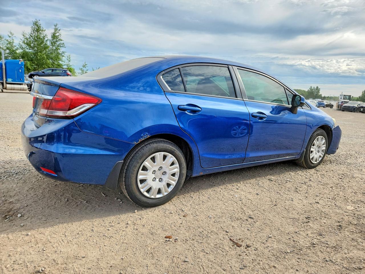 2013 Honda Civic Lx Blue vin: 2HGFB2F4XDH043404