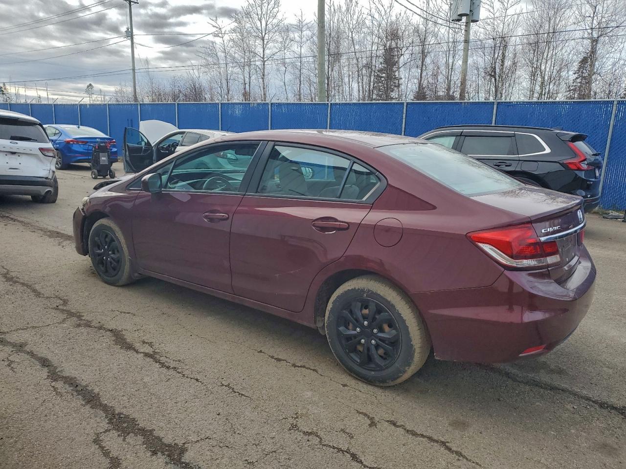 2015 Honda Civic Lx Maroon vin: 2HGFB2F4XFH018845