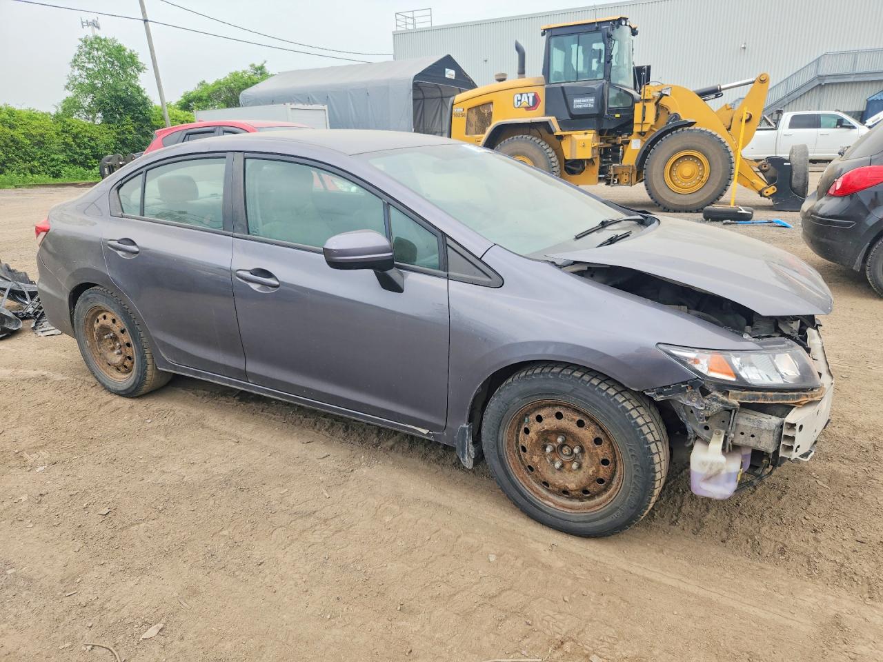 2015 Honda Civic Lx Gray vin: 2HGFB2F4XFH024855