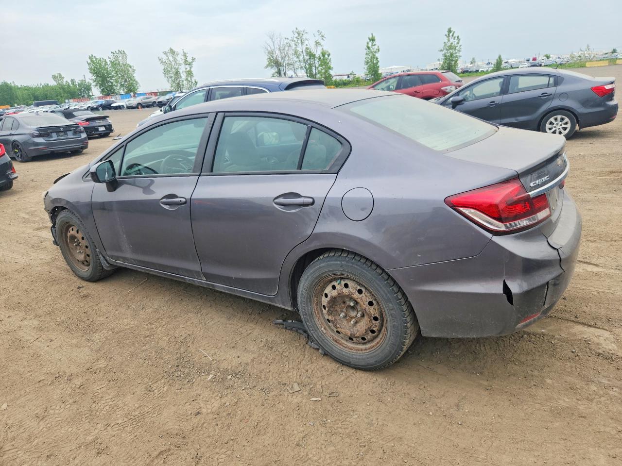 2015 Honda Civic Lx Gray vin: 2HGFB2F4XFH024855
