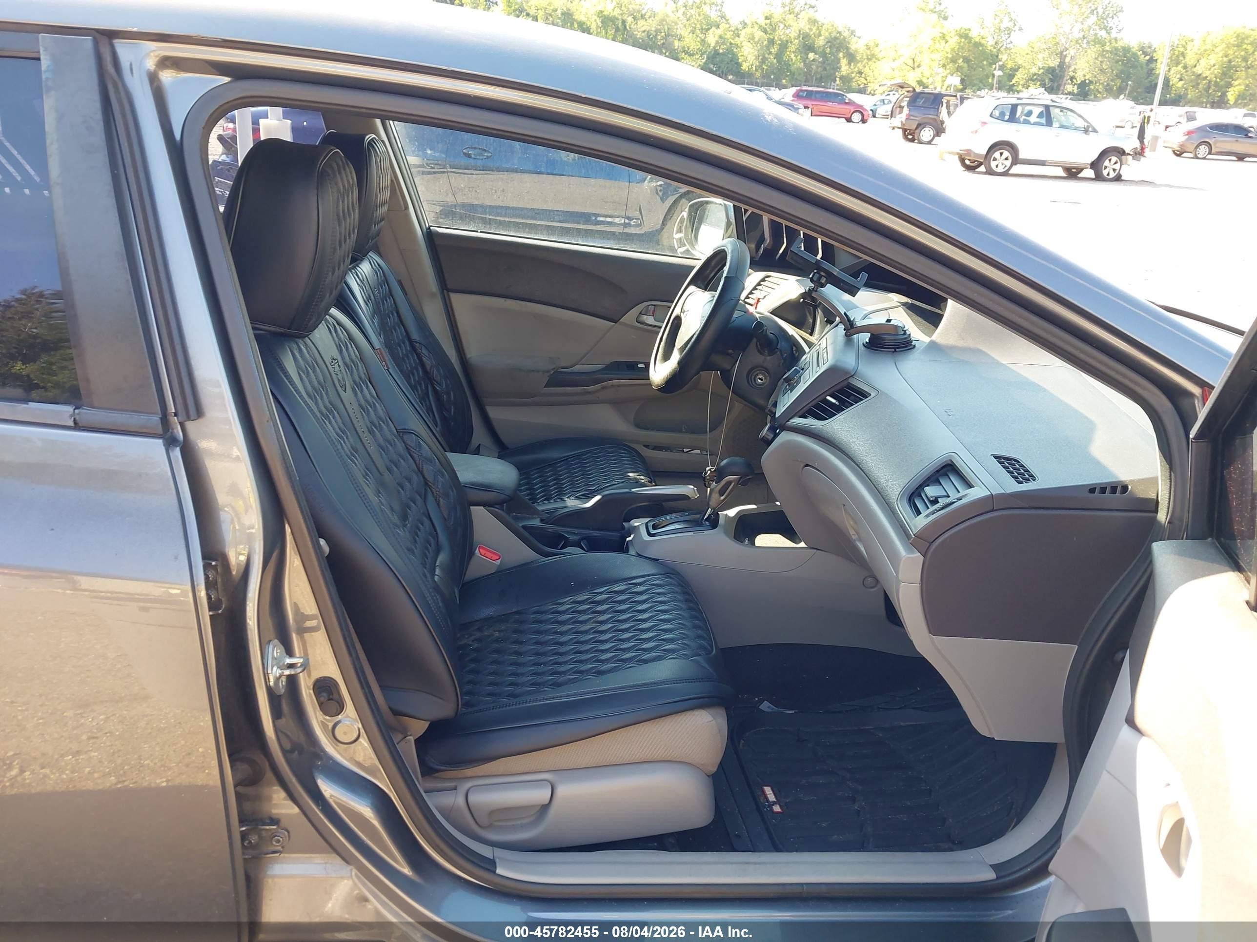 2012 Honda Civic Lx Gray vin: 2HGFB2F50CH318558