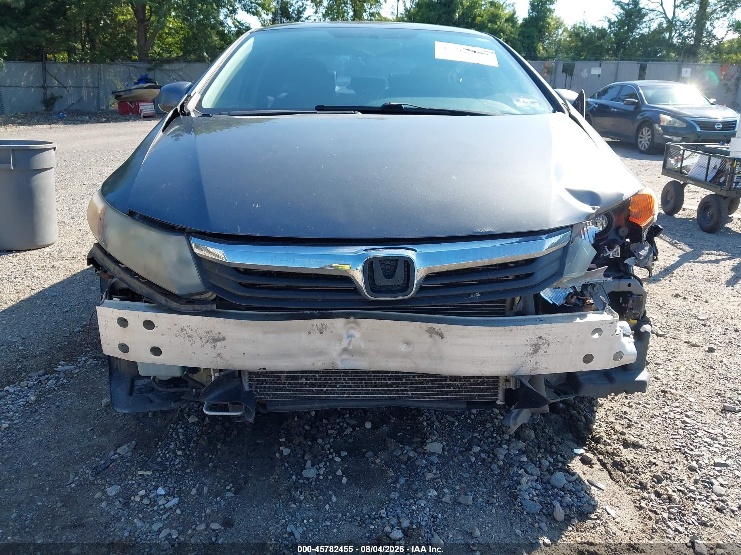 2012 Honda Civic Lx Gray vin: 2HGFB2F50CH318558