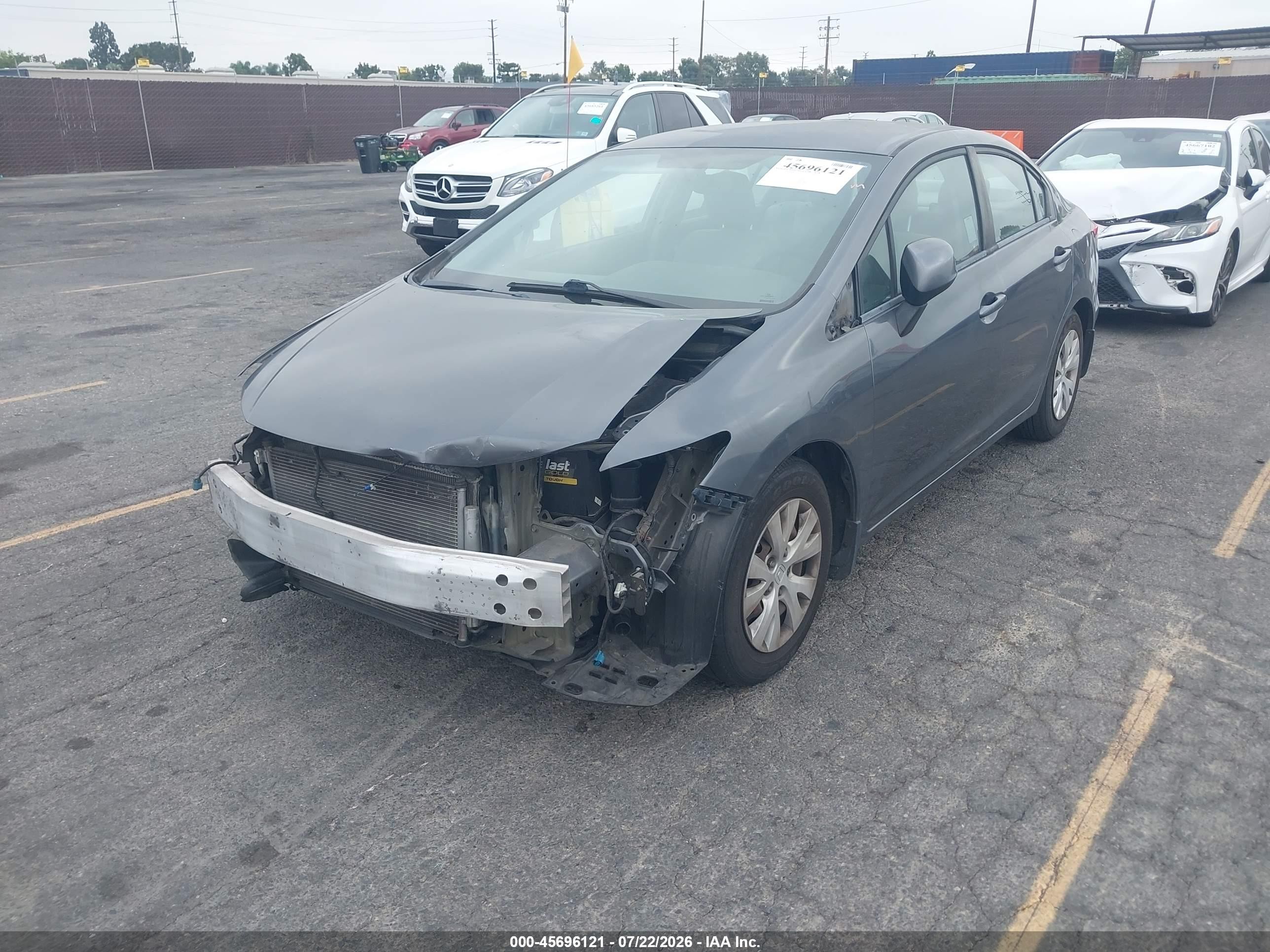 2012 Honda Civic Lx Серый vin: 2HGFB2F50CH320942