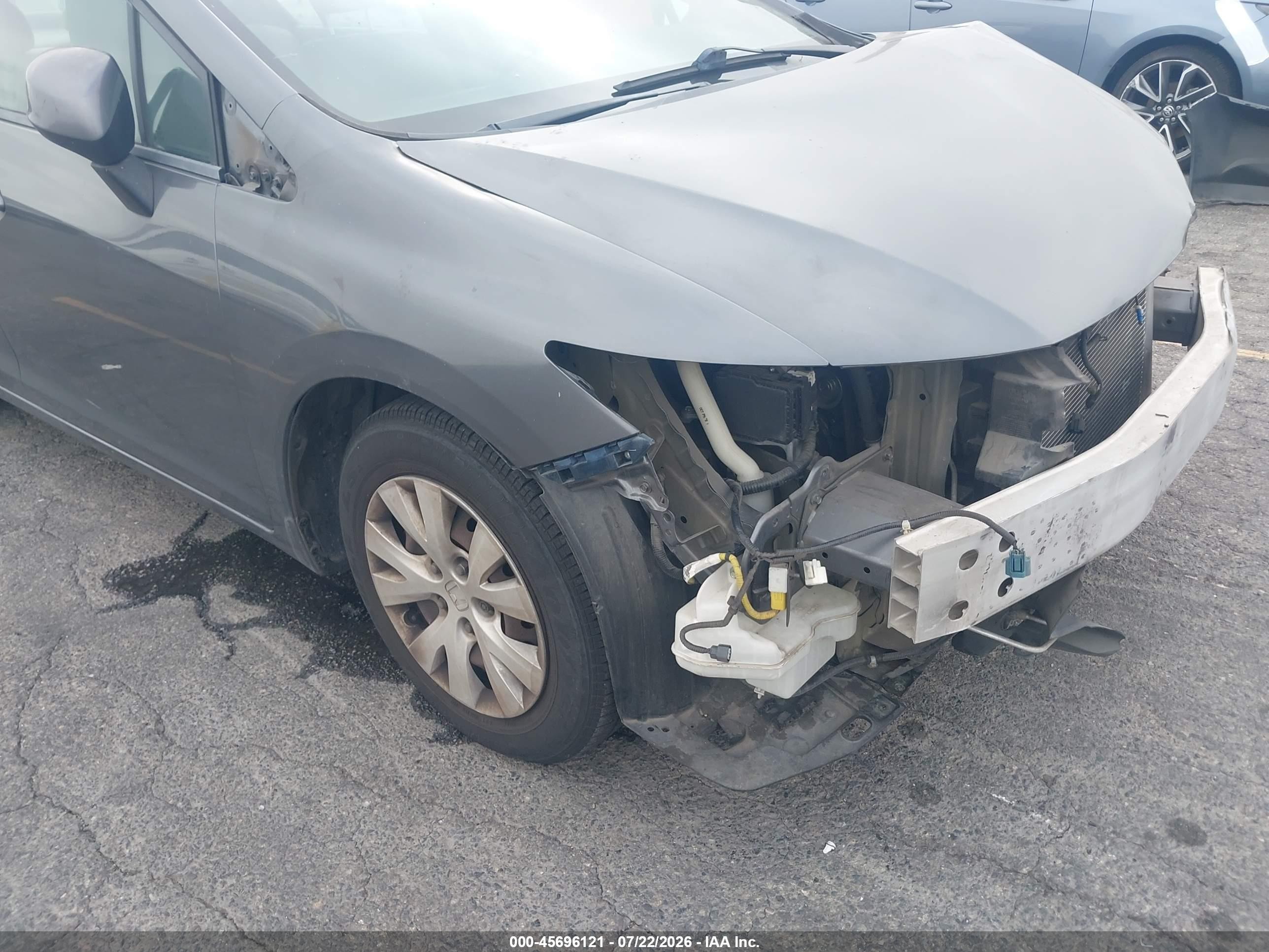 2012 Honda Civic Lx Серый vin: 2HGFB2F50CH320942