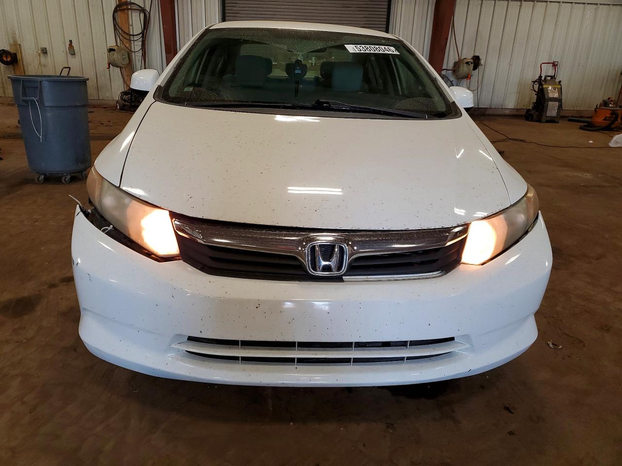2012 Honda Civic Lx White vin: 2HGFB2F50CH326529