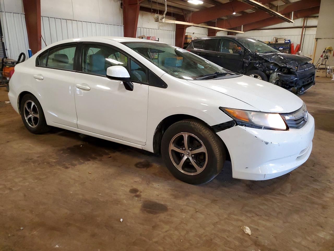 2012 Honda Civic Lx White vin: 2HGFB2F50CH326529