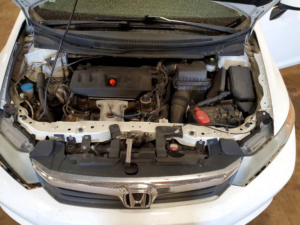 2012 Honda Civic Lx White vin: 2HGFB2F50CH326529