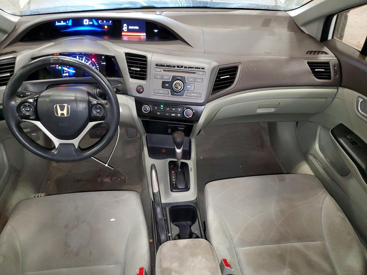 2012 Honda Civic Lx White vin: 2HGFB2F50CH326529