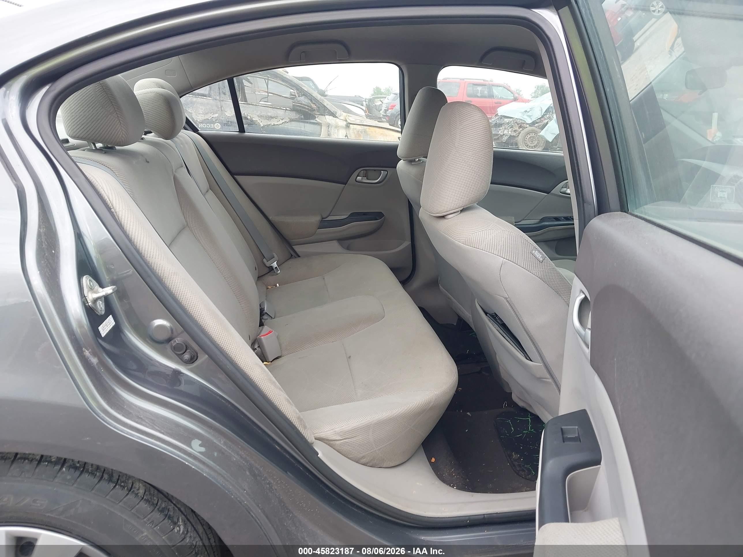 2012 Honda Civic Lx Gray vin: 2HGFB2F50CH330676