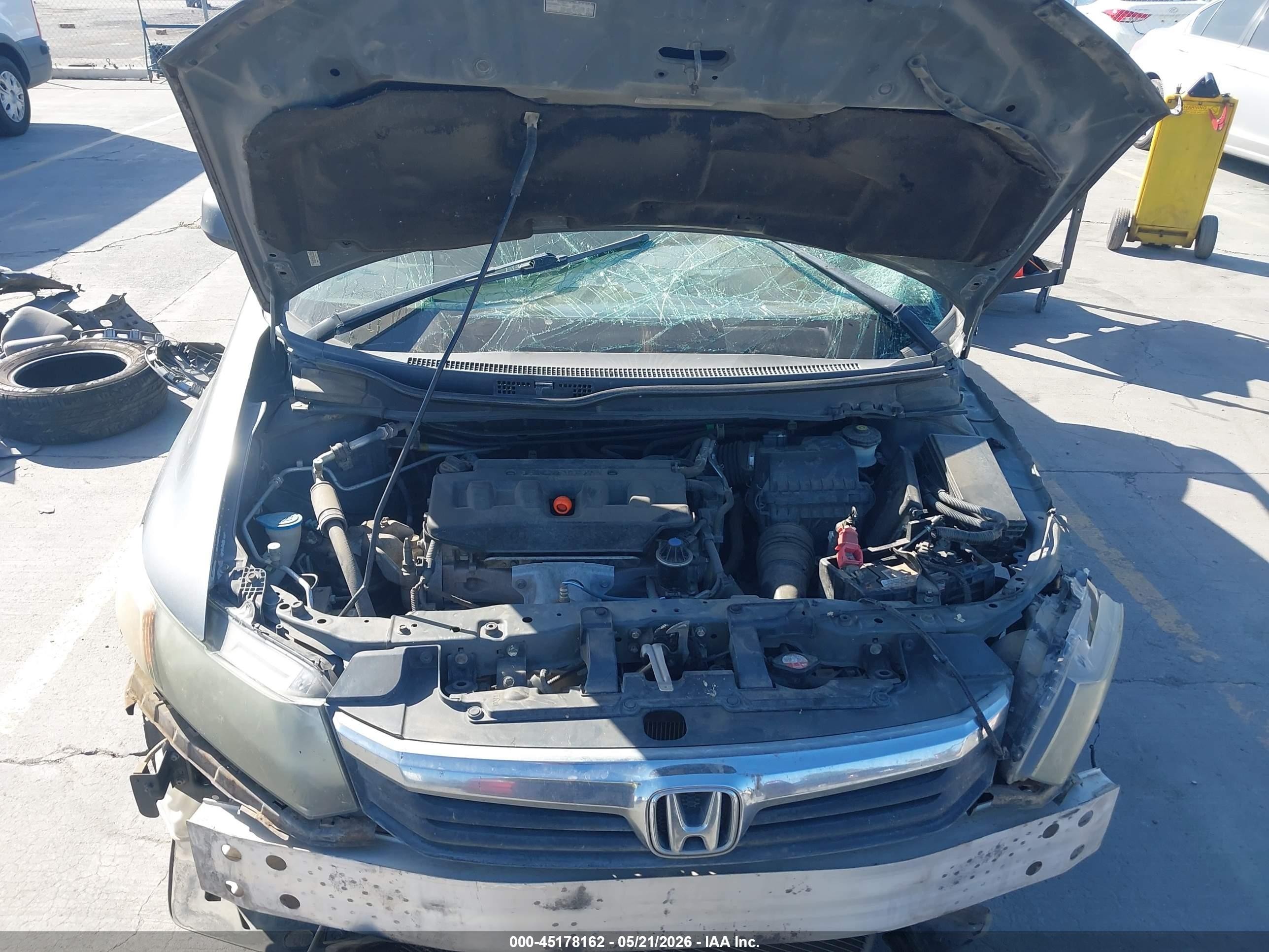 2012 Honda Civic Lx Gray vin: 2HGFB2F50CH330922