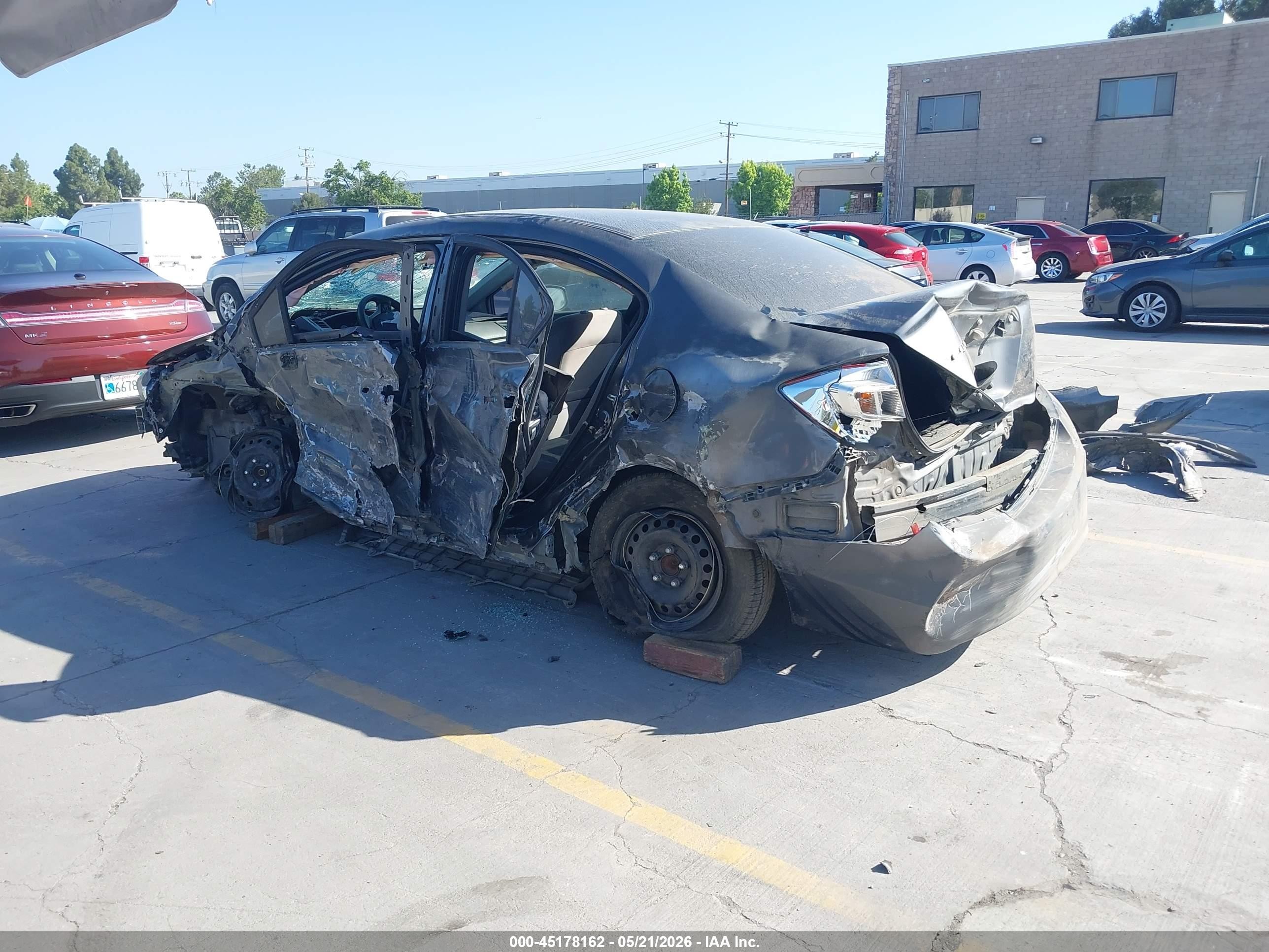 2012 Honda Civic Lx Gray vin: 2HGFB2F50CH330922