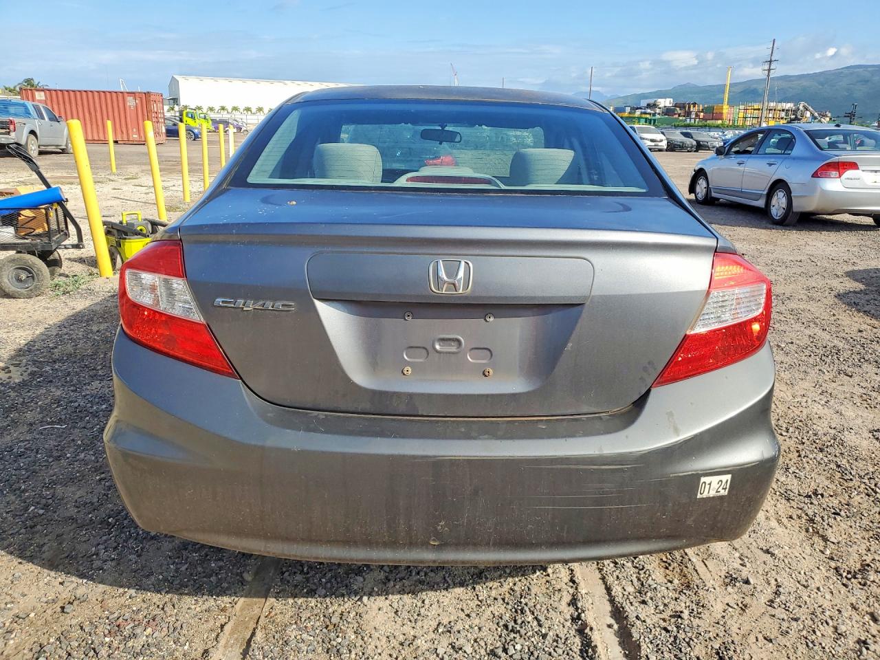 2012 Honda Civic Lx Gray vin: 2HGFB2F50CH332718