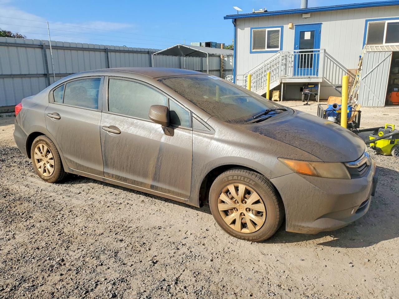 2012 Honda Civic Lx Gray vin: 2HGFB2F50CH332718