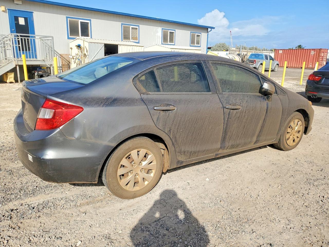 2012 Honda Civic Lx Gray vin: 2HGFB2F50CH332718