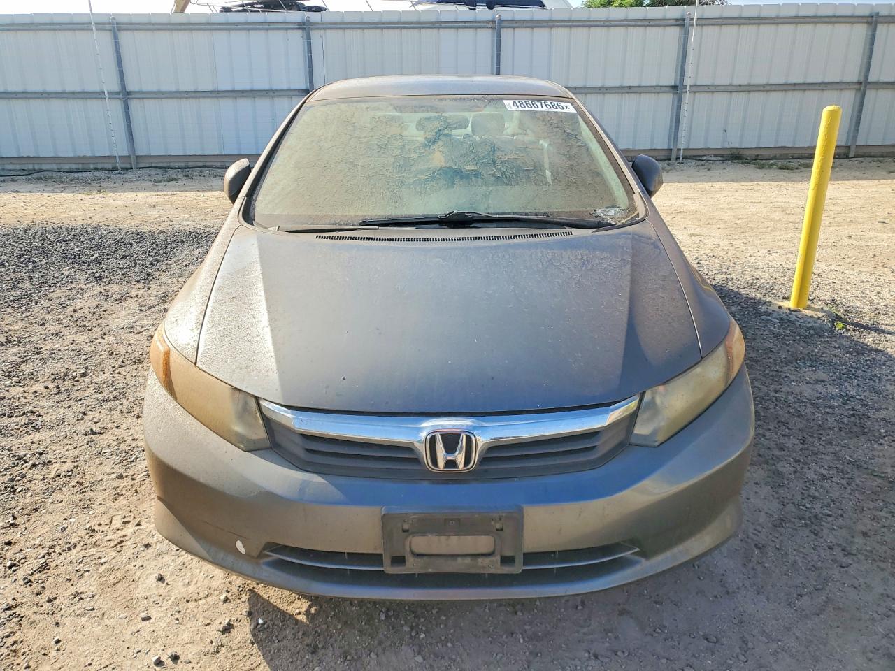 2012 Honda Civic Lx Gray vin: 2HGFB2F50CH332718