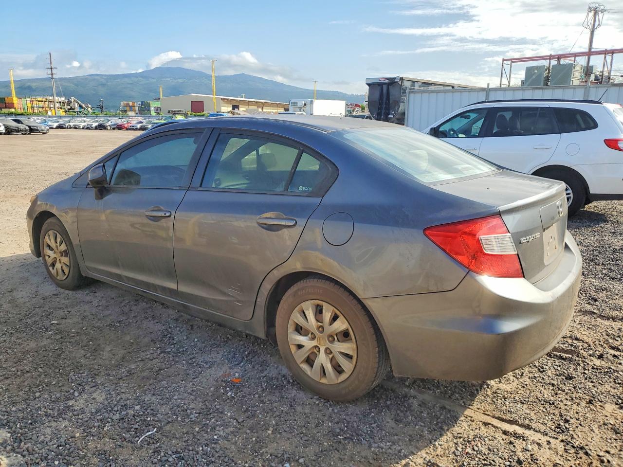2012 Honda Civic Lx Gray vin: 2HGFB2F50CH332718