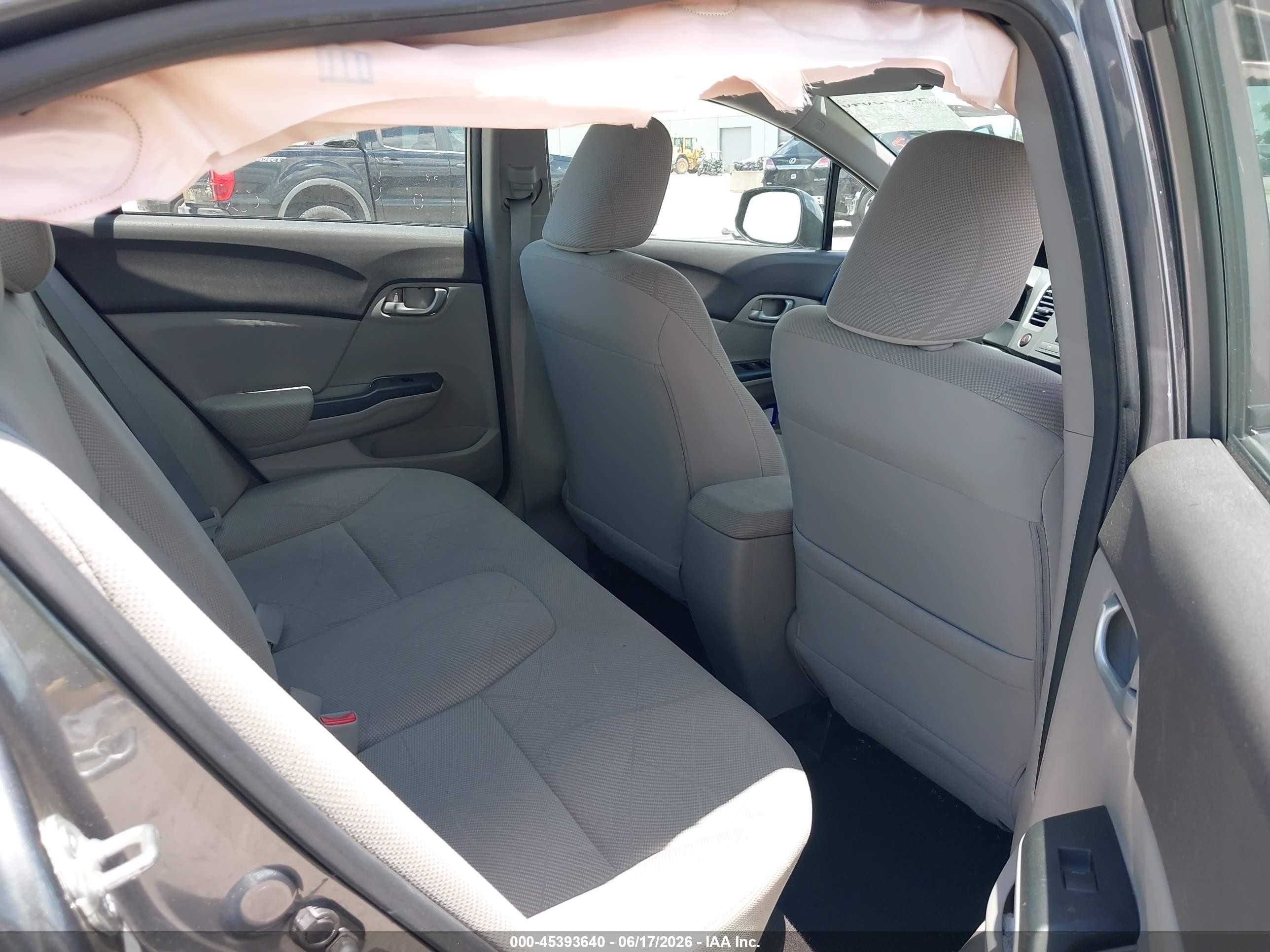 2012 Honda Civic Lx Gray vin: 2HGFB2F50CH333481