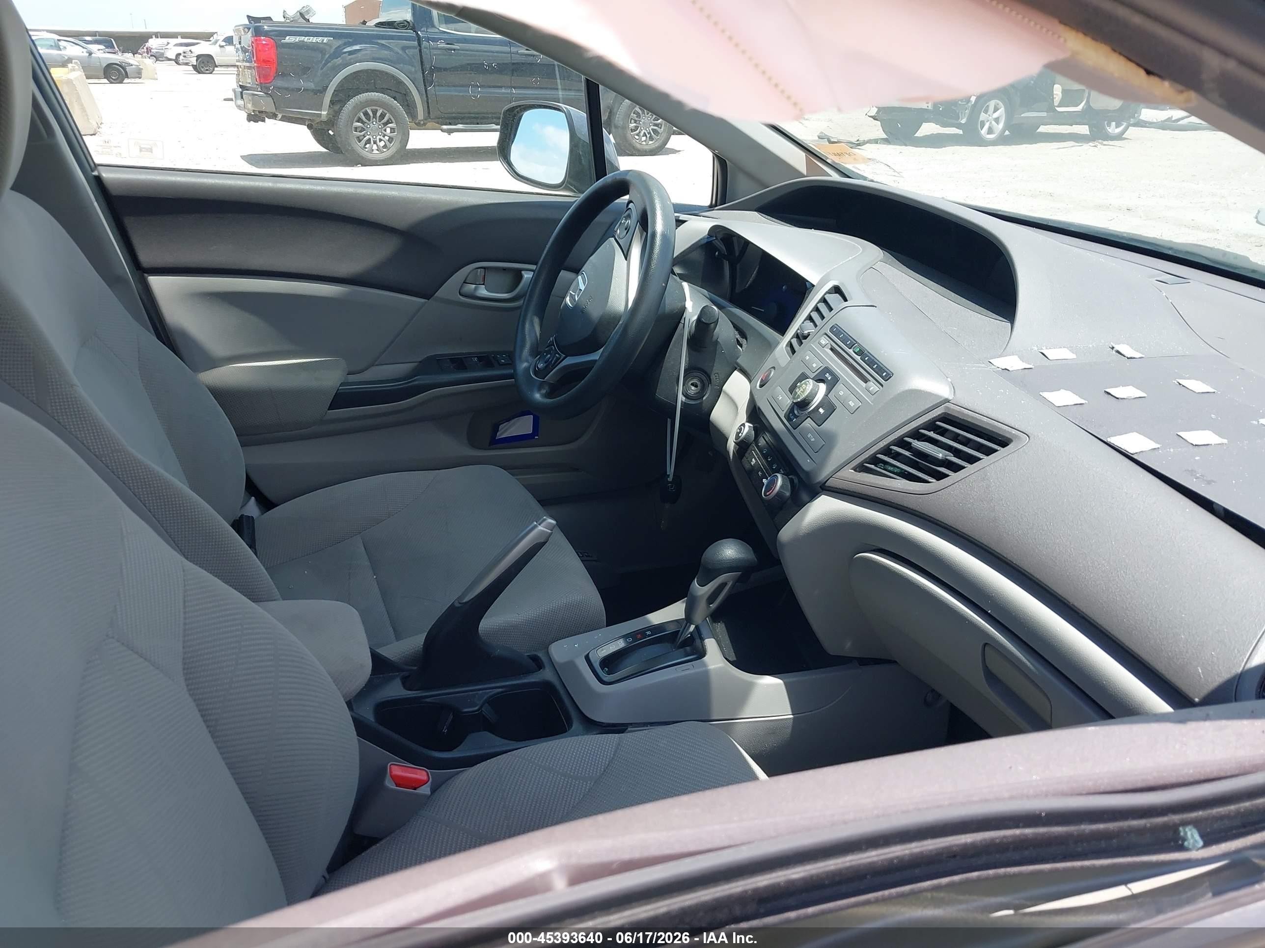 2012 Honda Civic Lx Gray vin: 2HGFB2F50CH333481