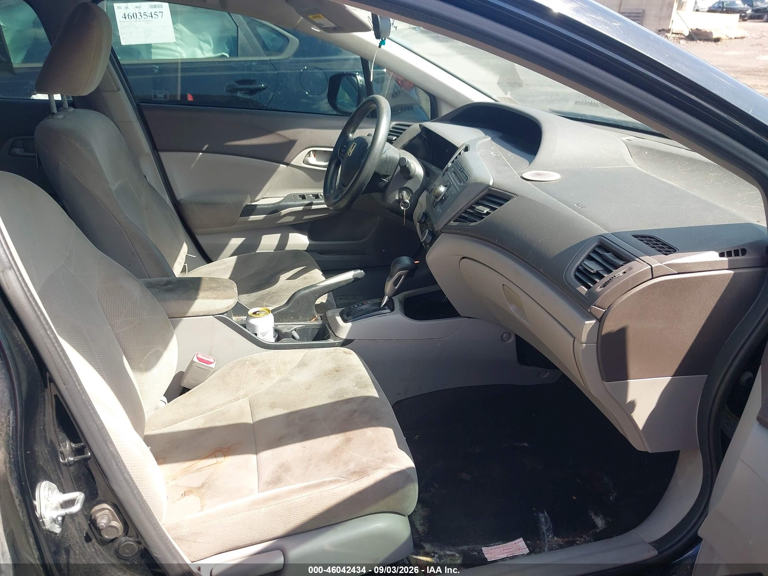 2012 Honda Civic Lx Black vin: 2HGFB2F50CH334405