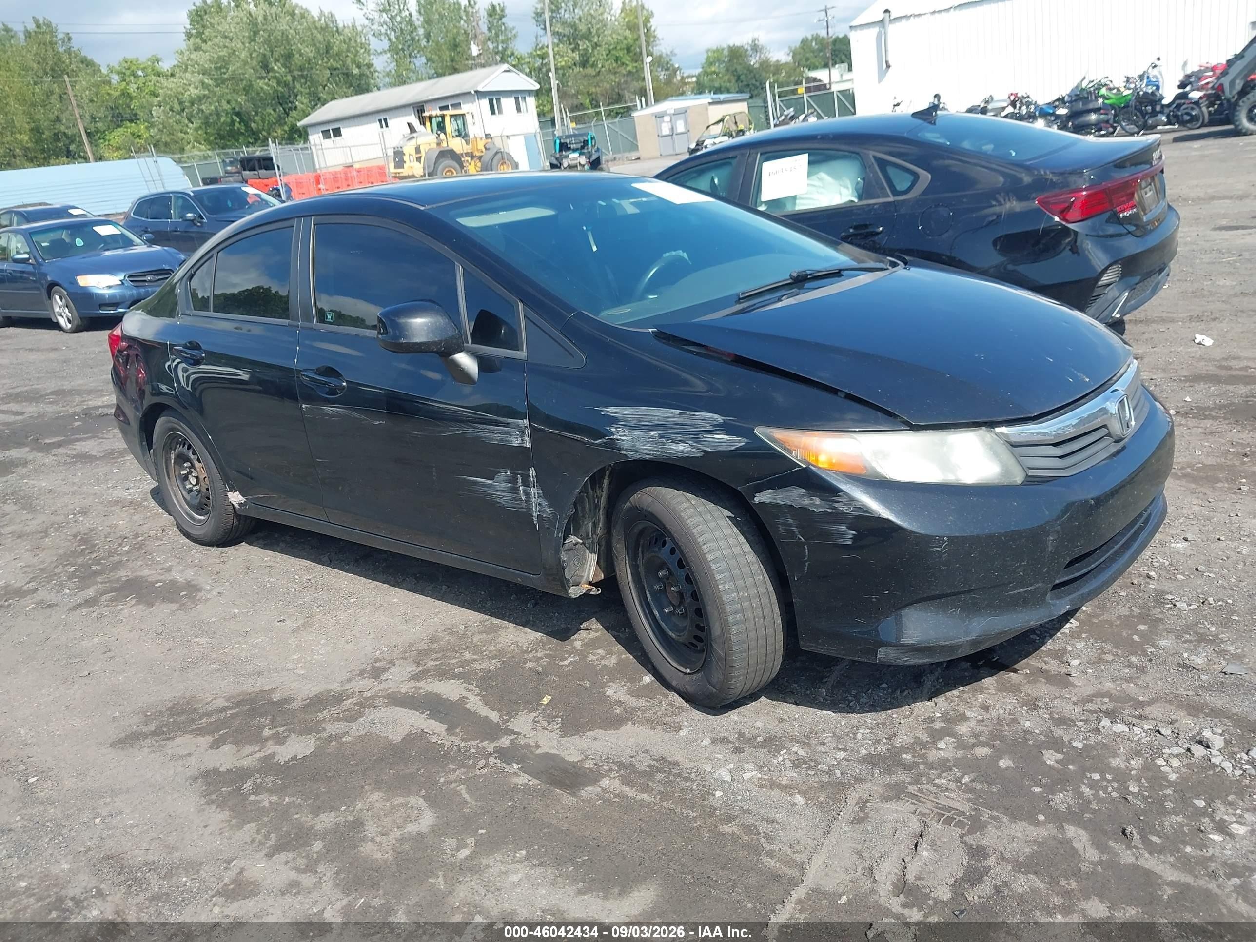 2012 Honda Civic Lx Черный vin: 2HGFB2F50CH334405