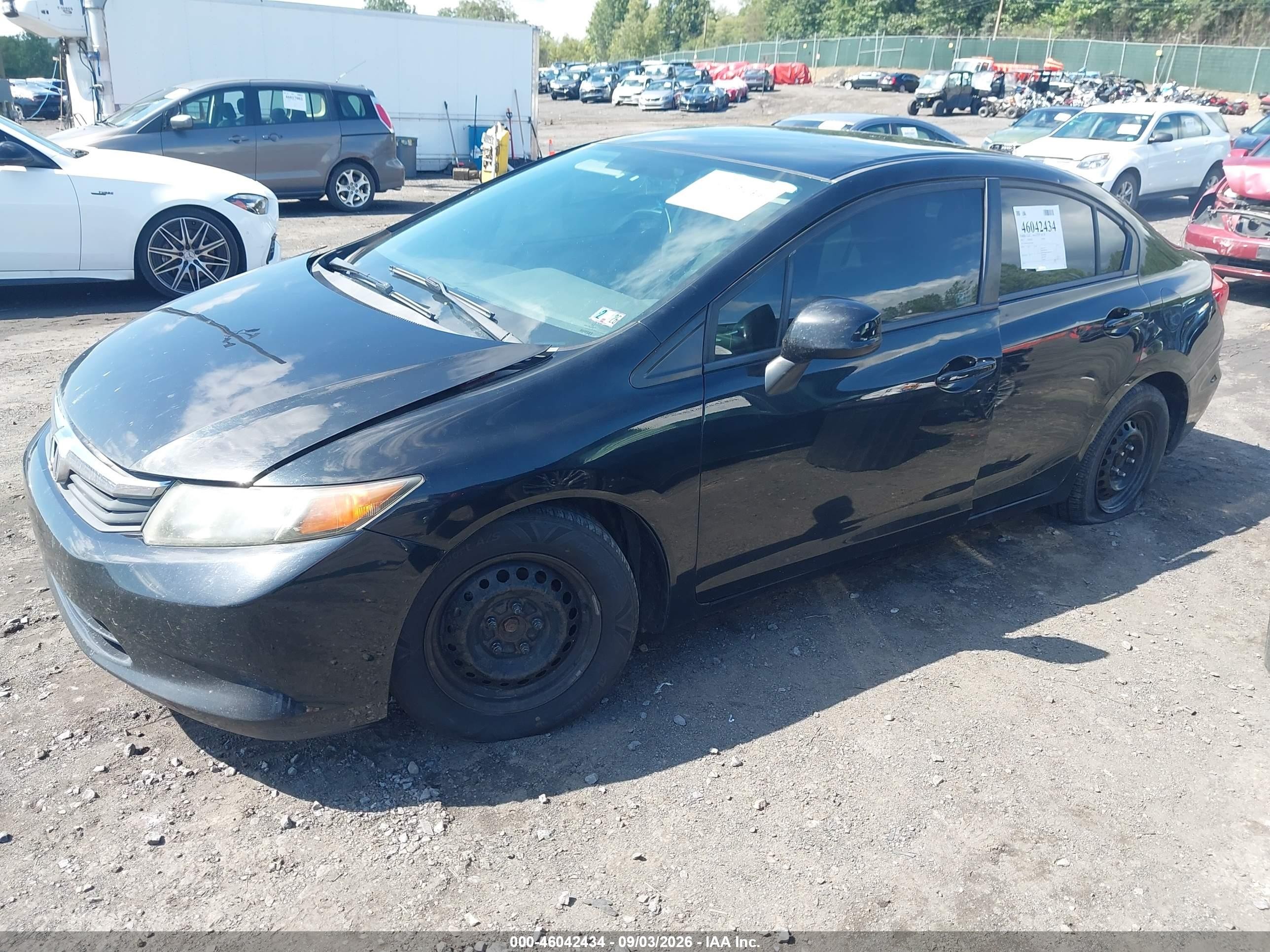 2012 Honda Civic Lx Black vin: 2HGFB2F50CH334405