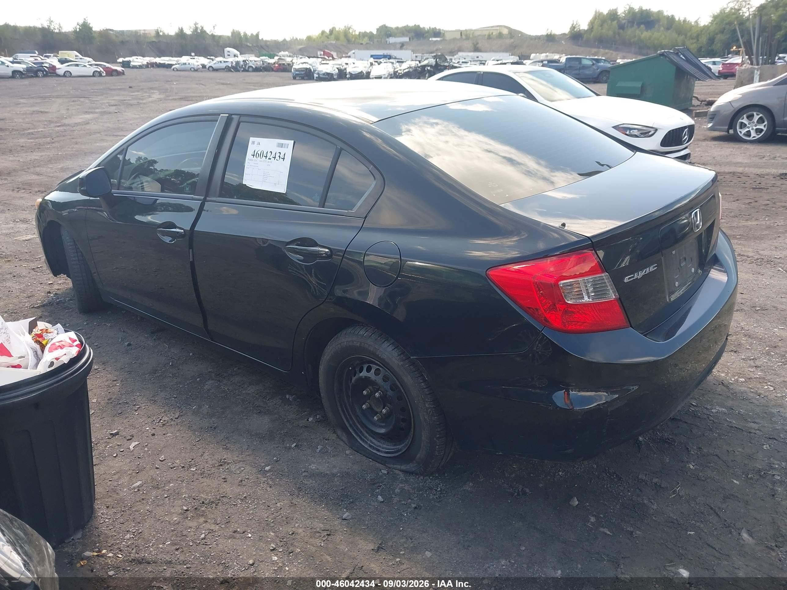 2012 Honda Civic Lx Black vin: 2HGFB2F50CH334405