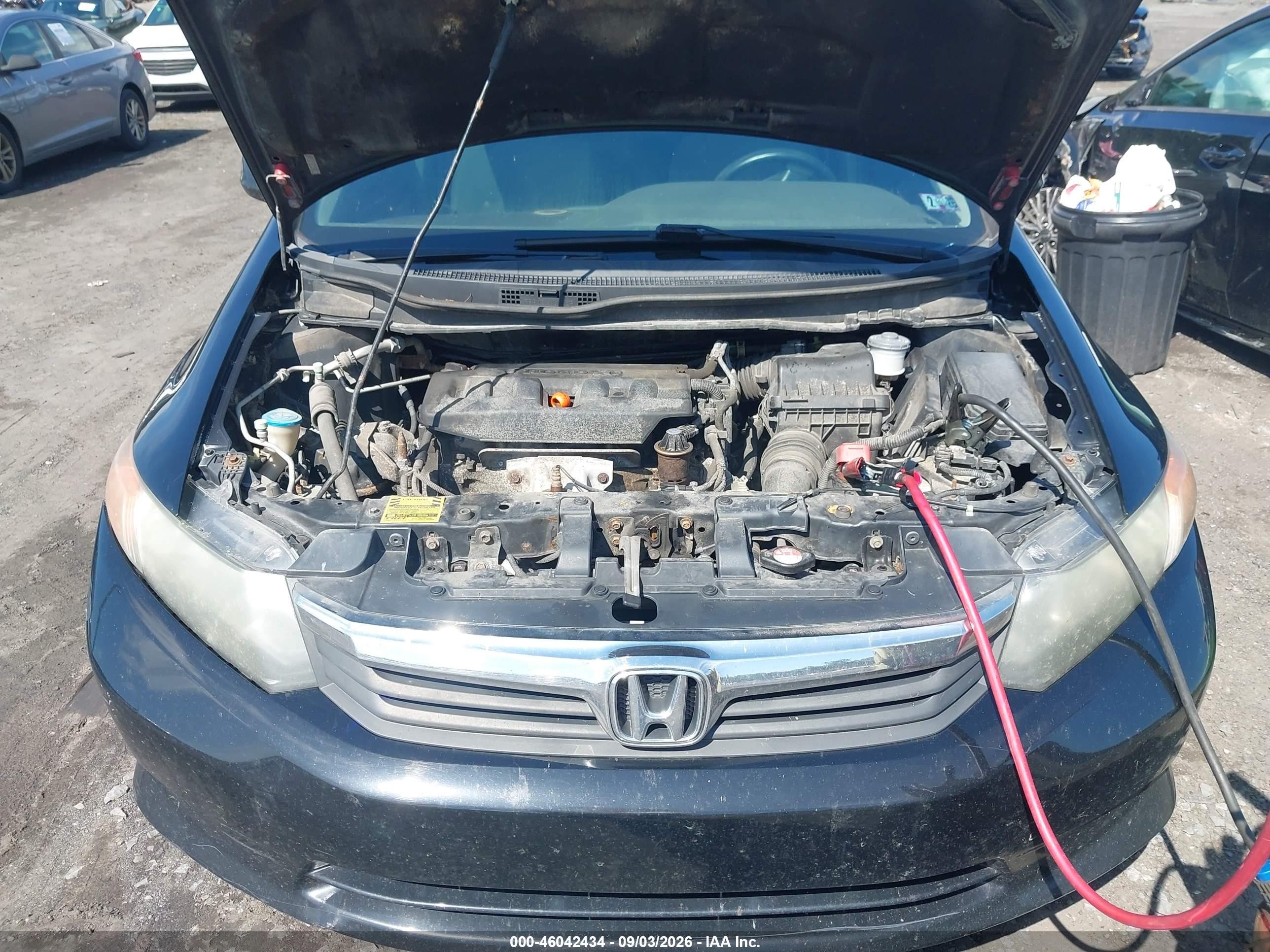 2012 Honda Civic Lx Black vin: 2HGFB2F50CH334405