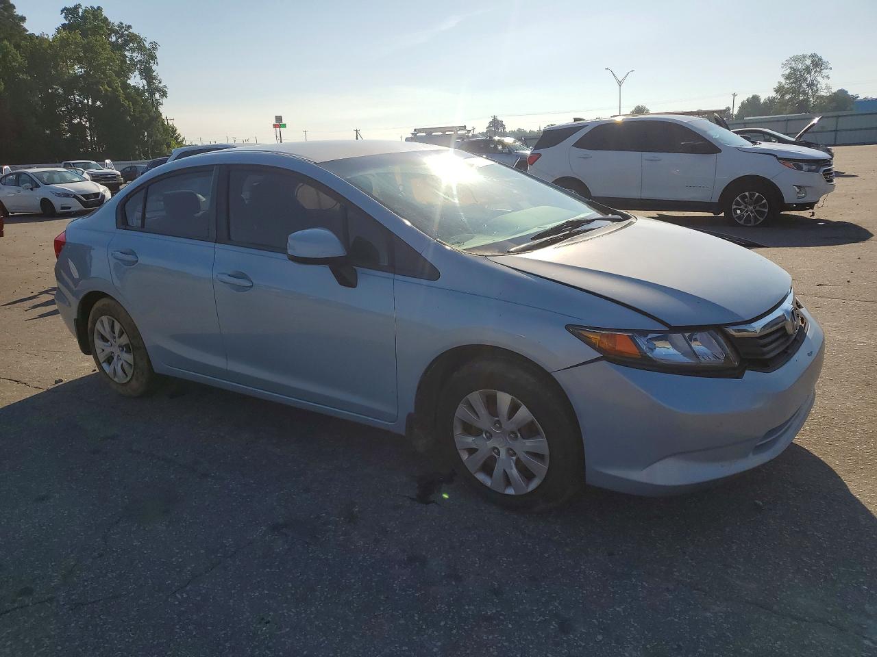 2012 Honda Civic Lx Blue vin: 2HGFB2F50CH509641