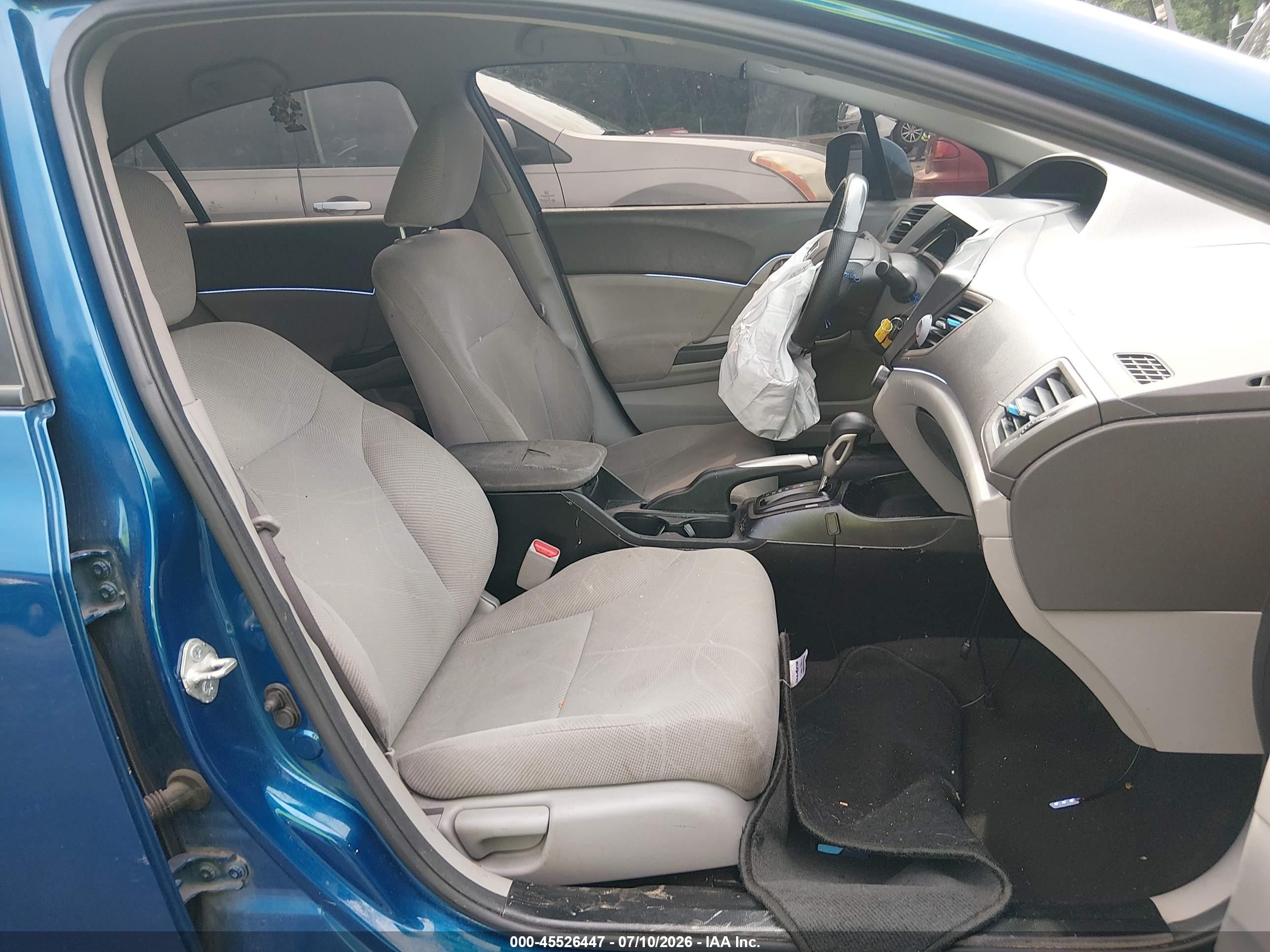 2012 Honda Civic Lx Blue vin: 2HGFB2F50CH511132
