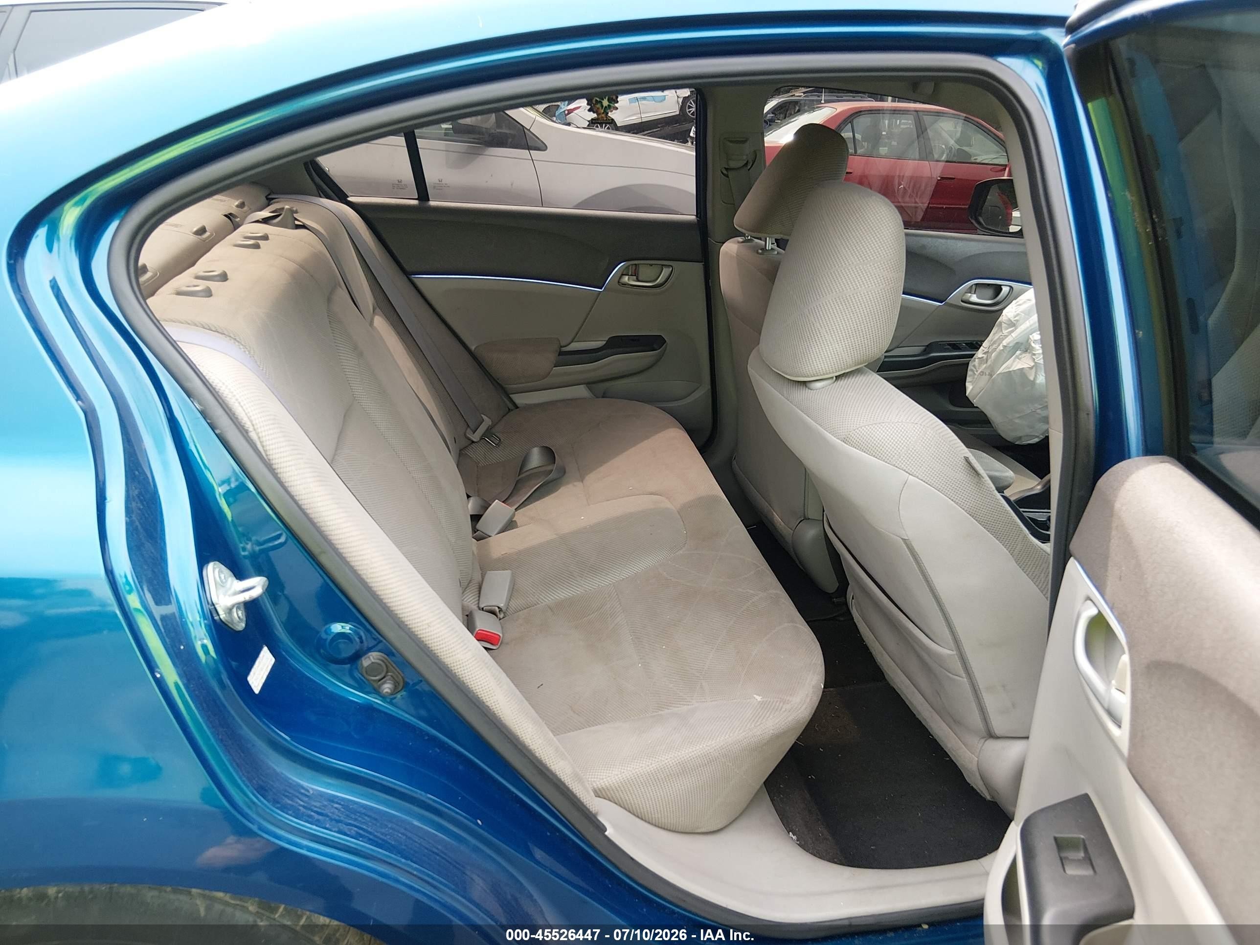 2012 Honda Civic Lx Blue vin: 2HGFB2F50CH511132