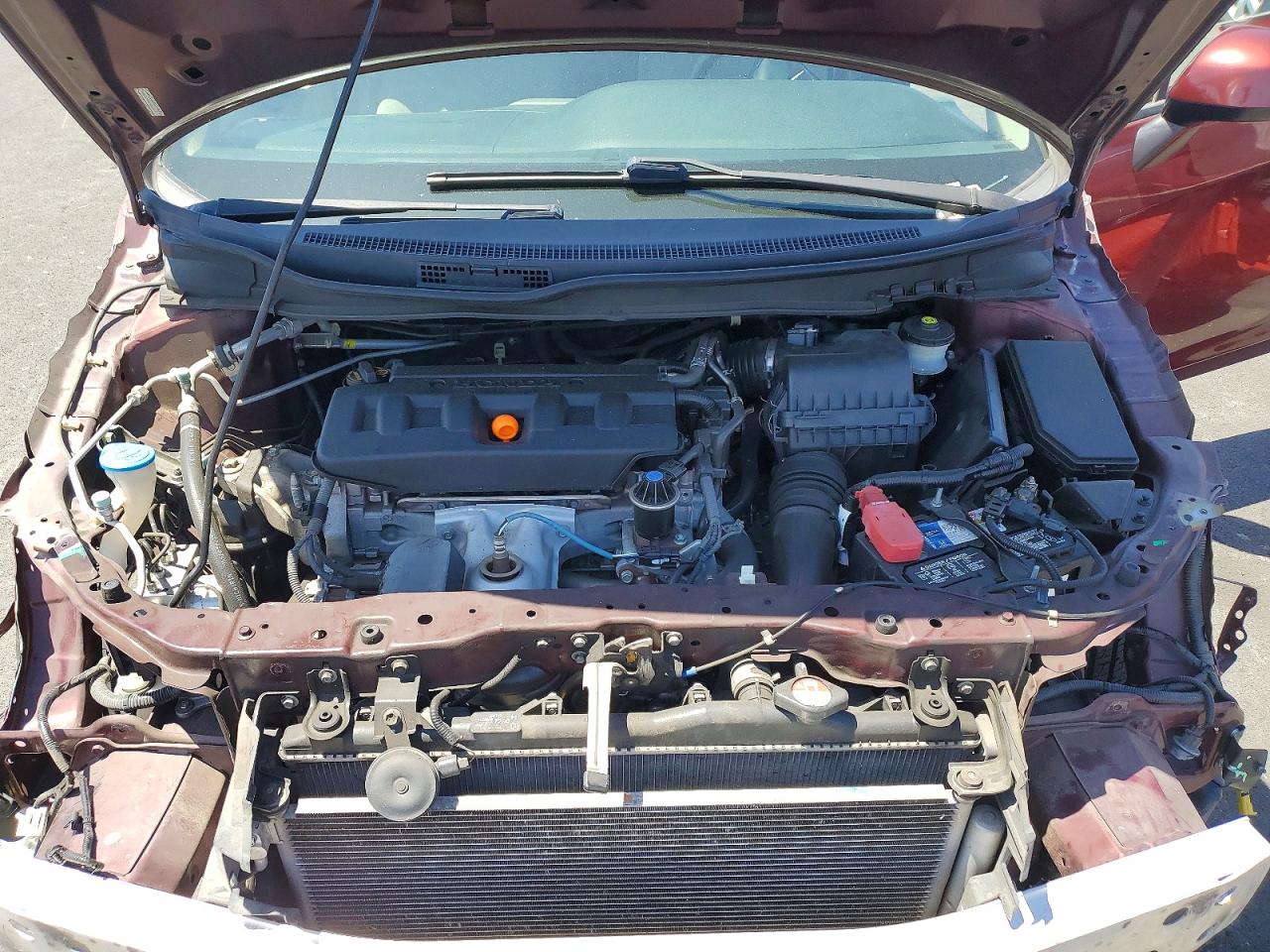 2012 Honda Civic Lx Burgundy vin: 2HGFB2F50CH512619