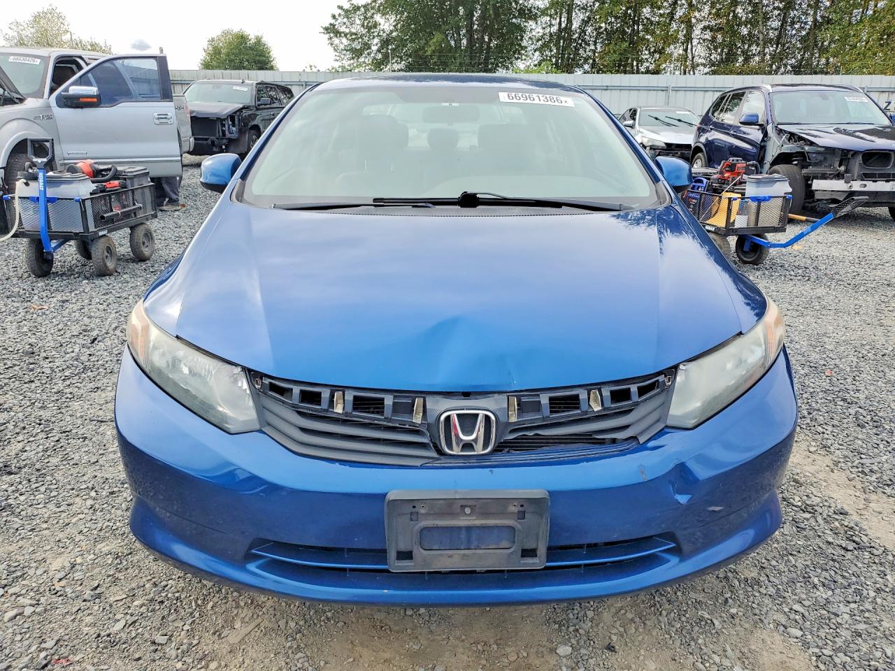2012 Honda Civic Lx Blue vin: 2HGFB2F50CH513060