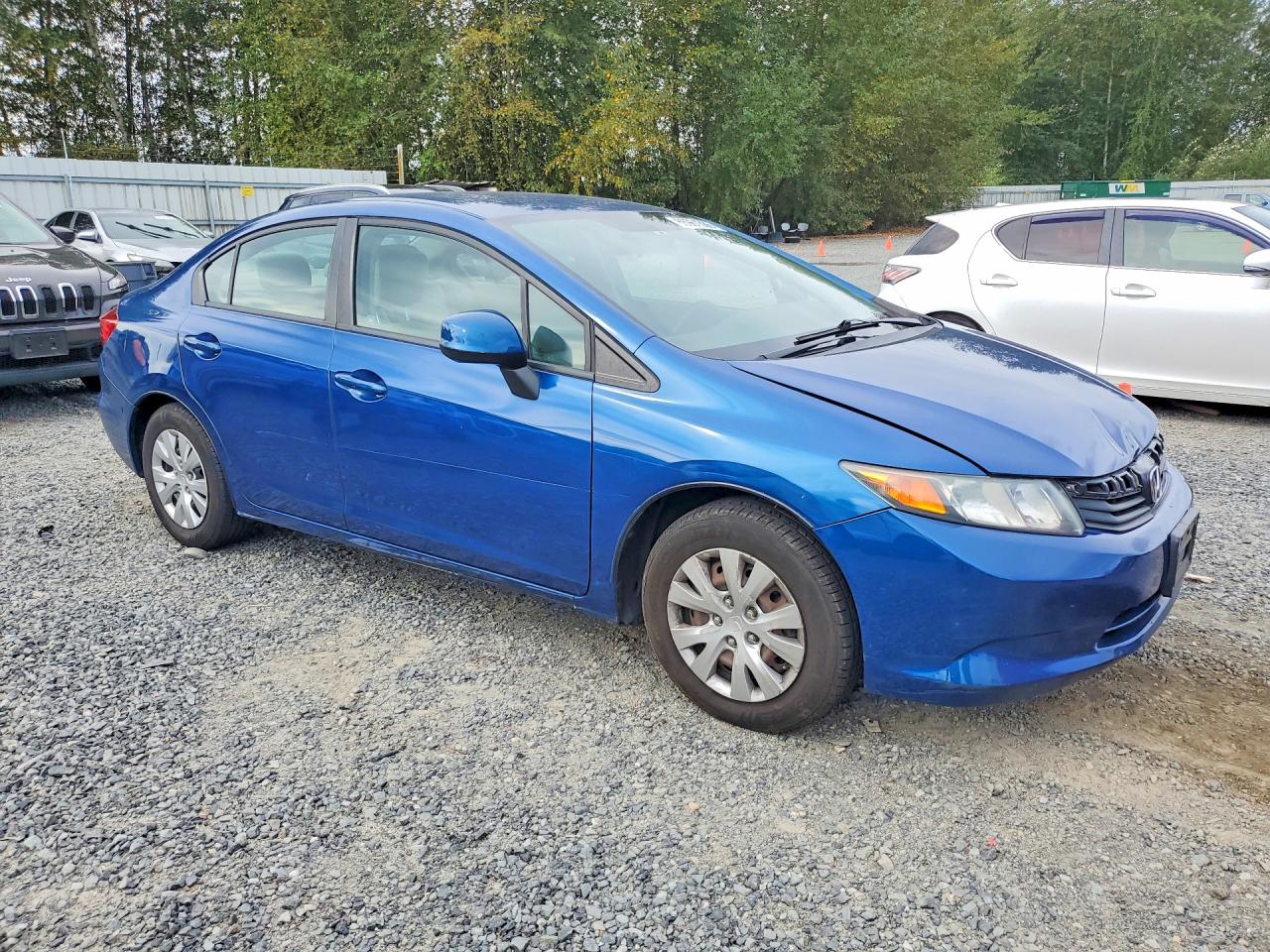 2012 Honda Civic Lx Blue vin: 2HGFB2F50CH513060