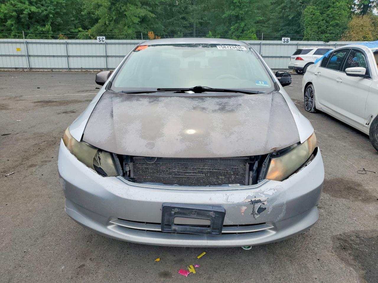 2012 Honda Civic Lx Silver vin: 2HGFB2F50CH524303