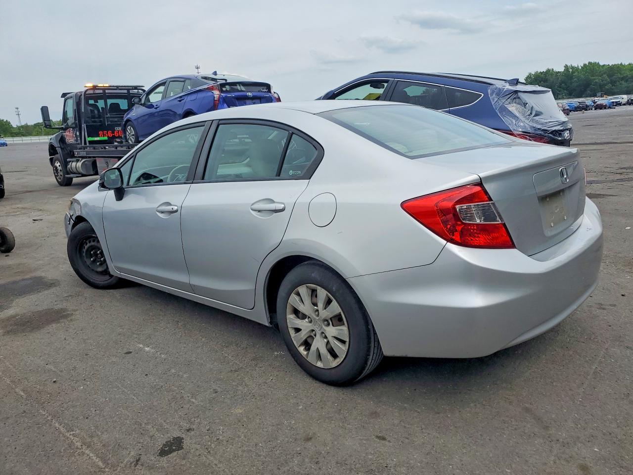 2012 Honda Civic Lx Silver vin: 2HGFB2F50CH524303